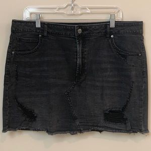 Wild Fable Black Denim Mini Skirt Size 16